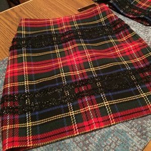 J. Crew Festive Plaid Skirt